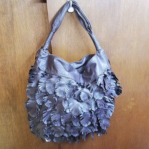 Brown Fringe Hobo Bag